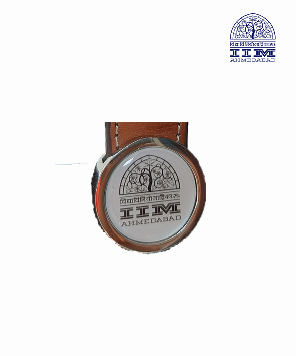 Key Chain Domed Circle Leather